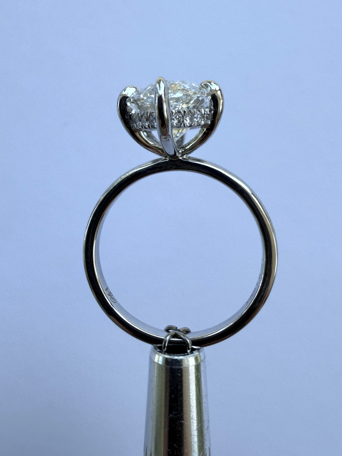 4.02ct Marquise Engagement Ring | F VVS2 | Hidden Halo | 14K White Gold |Size 5.5